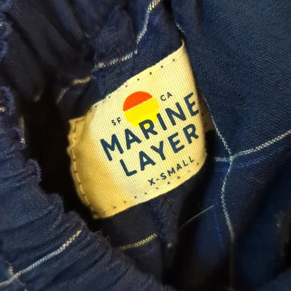 Marine Layer Jumpsuit X-Small Blue Checked - Picture 5 of 7